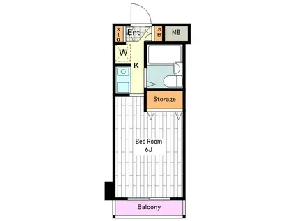 アバクス立川(1K/9階)の間取り写真
