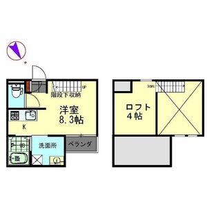 コスモハイツ安城A(ワンルーム/1階)の間取り写真