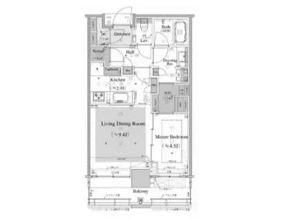 GLOBAL FRONT TOWER グローバルフロントタワー(1LDK/3階)の間取り写真