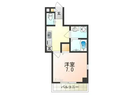 TKアンバーコート堺東(1K/3階)の間取り写真