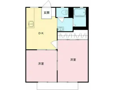 サンライフシバサキ(2K/2階)の間取り写真