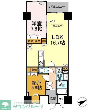 サンジョイアゼロ(1SLDK/3階)の間取り写真