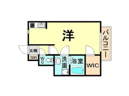 プリムローズ(ワンルーム/1階)の間取り写真