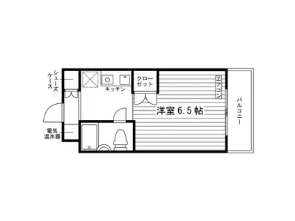 メゾン・ドゥ・シルヴァン(1K/1階)の間取り写真