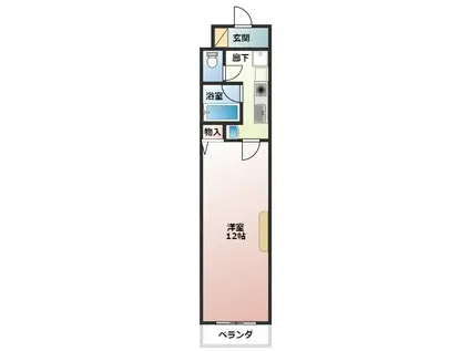 グランドヒルズ酒井(1K/3階)の間取り写真