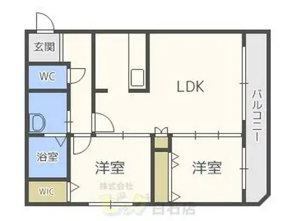 EXCELLENT(2LDK/4階)の間取り写真