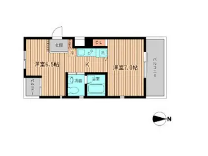 NERV西早稲田(1DK/3階)の間取り写真