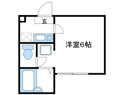 シティハイツ橋本(1K/2階)の間取り写真