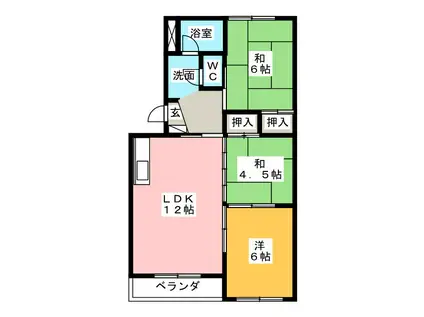 メゾン杉山(3LDK/3階)の間取り写真