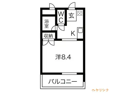 グラン ルミエール(1K/8階)の間取り写真