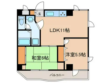 フェリシア目白(2LDK/3階)の間取り写真