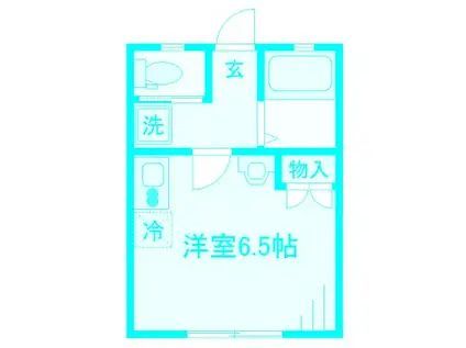 シモンズホール(ワンルーム/1階)の間取り写真