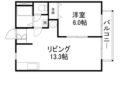 ルミエールA(1LDK/2階)の間取り写真