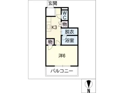 安藤マンション(1K/2階)の間取り写真