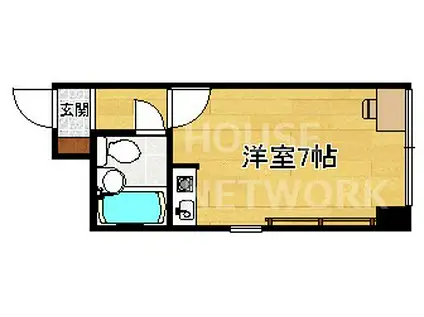 ウエスト IN 240(ワンルーム/3階)の間取り写真