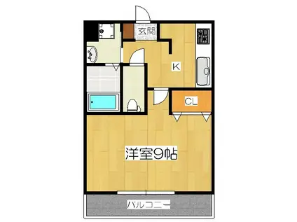 LEO VIVACE(1K/1階)の間取り写真