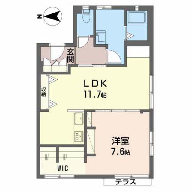 パロアルト(1LDK/1階)の間取り写真