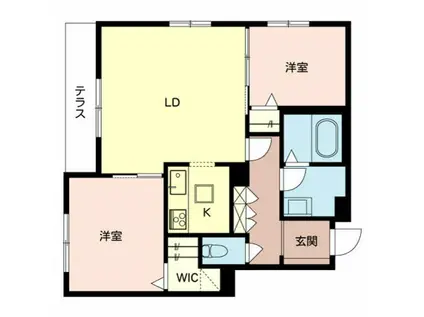 SHA MAISON CENT LIVIE(2LDK/1階)の間取り写真