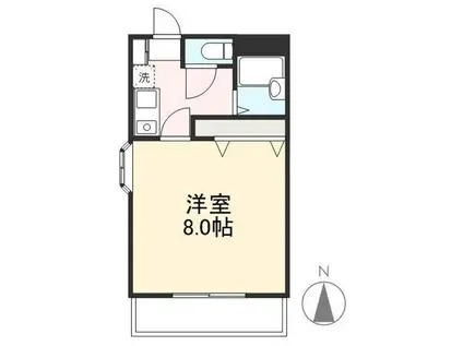 ローテンブルグIV(1K/2階)の間取り写真