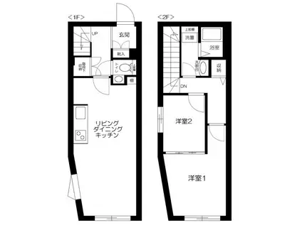 フェリデンシア御嶽山(2LDK/1階)の間取り写真