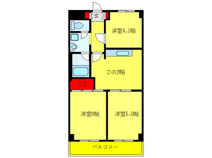 シティハウス・ノヴァ(3DK/7階)の間取り写真