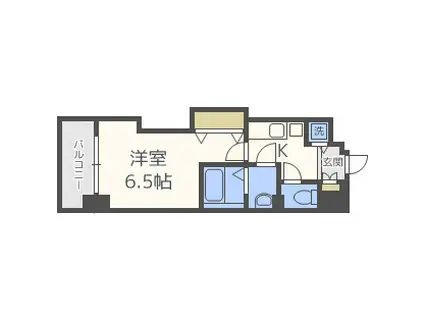 LUXE難波西I(1K/3階)の間取り写真
