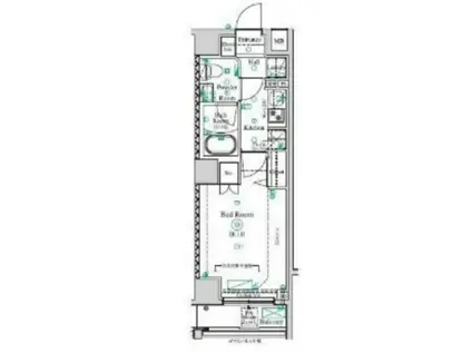 REILIS NISHIDAI AZ(1K/3階)の間取り写真
