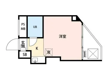 TOP南行徳第2(ワンルーム/4階)の間取り写真