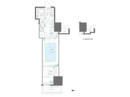 ズーム信濃町(2K/3階)の間取り写真