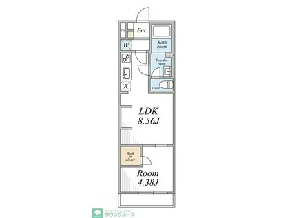 リブリ・ときわ台(1LDK/2階)の間取り写真