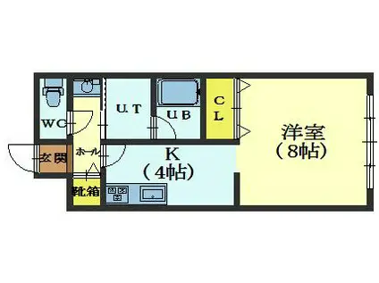 アールズMA(1K/2階)の間取り写真