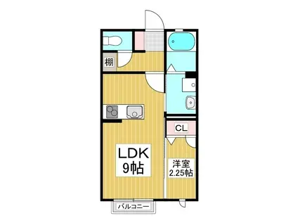 ハイムメゾンLS鎌田(1LDK/1階)の間取り写真