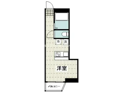 大井町レジデンス(ワンルーム/1階)の間取り写真