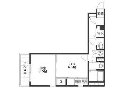パルテールゴキソ(1LDK/2階)の間取り写真