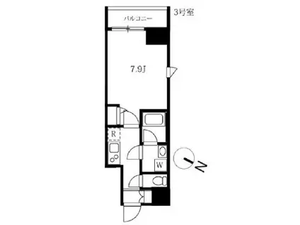 アンベリール西川口(1K/7階)の間取り写真
