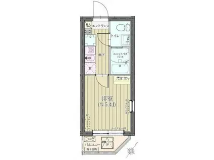 THE ROOMS 渋谷本町(1K/4階)の間取り写真