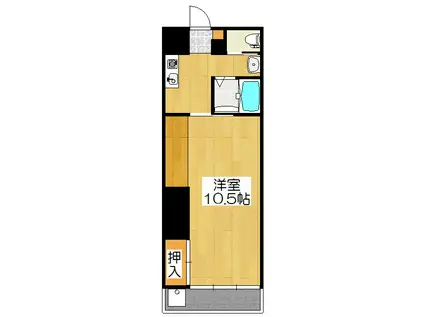 サニーハイツ(1K/3階)の間取り写真