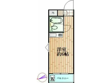 ジョイフル中野坂上(ワンルーム/2階)の間取り写真