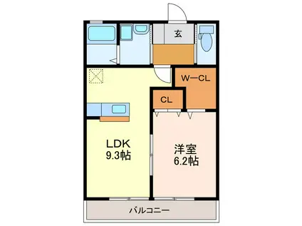 ＪＲ東海道本線 愛野駅(静岡) 徒歩20分 2階建 築13年(1LDK/1階)の間取り写真