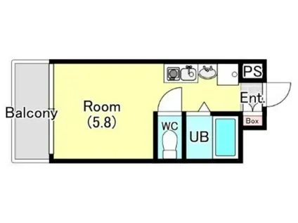 テラスレジデンス津田沼(ワンルーム/3階)の間取り写真