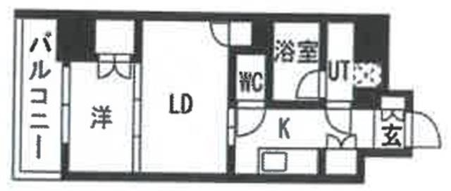 ウエリスアーバン守口(1LDK/10階)の間取り写真