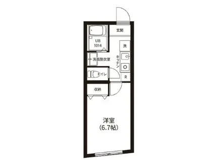 レピュア新板橋駅前レジデンス(ワンルーム/4階)の間取り写真