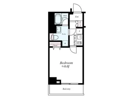 メイクスデザイン住吉(1K/5階)の間取り写真