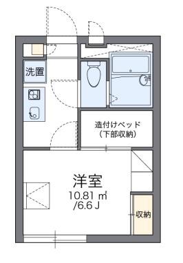 レオパレスルミエール(1K/1階)の間取り写真
