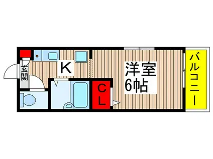 ベル・メゾン(1K/2階)の間取り写真