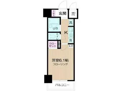 日神パレステージ三軒茶屋II(1K/9階)の間取り写真