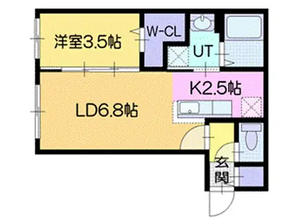 GARE AC32(1LDK/1階)の間取り写真