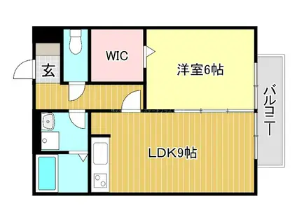 瀬田メディエートプラザ(1LDK/2階)の間取り写真