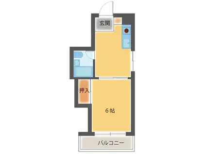 プレアール恵我之荘(1K/1階)の間取り写真