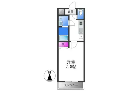 フジパレス光南町II番館(1K/2階)の間取り写真